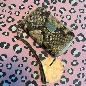 Michael Kors snakeskin wristlet / wallet